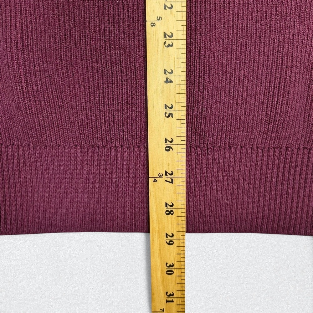 Gap Sweater Mens Large Burgundy Ribbed Crewneck Cotton Pullover Preppy NWT - Picture 9 of 10